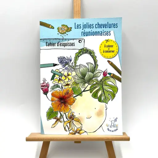 [6368] Cahier d'Esquisses - Chevelures Réunionnaises