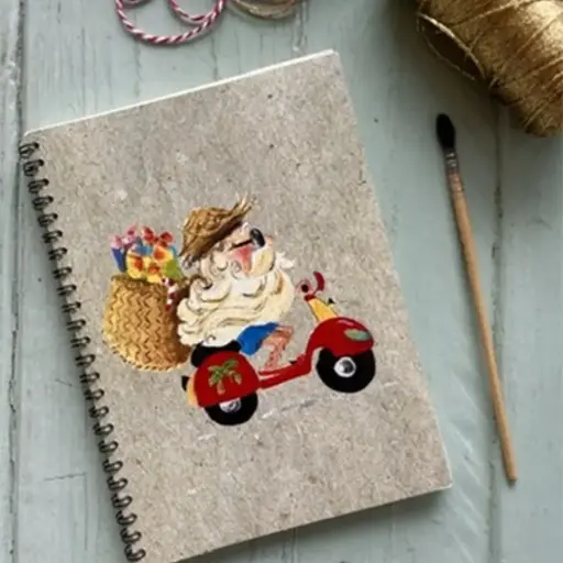 [4685] Carnet de Notes Le Père Noël À Scooter