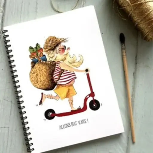 [4678] Carnet de Notes Le Père Noël À Trotinette