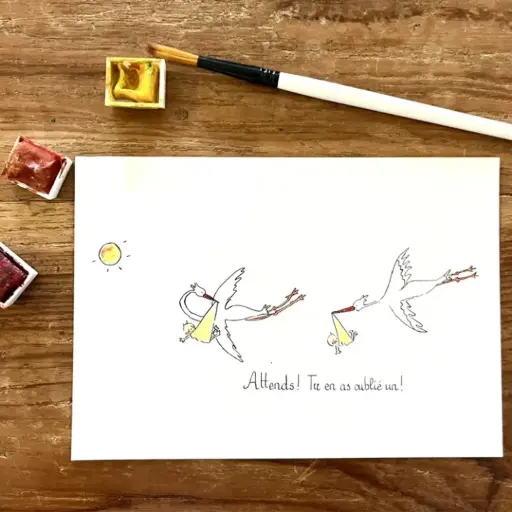 [4500] Carte Postale - Les Cigognes