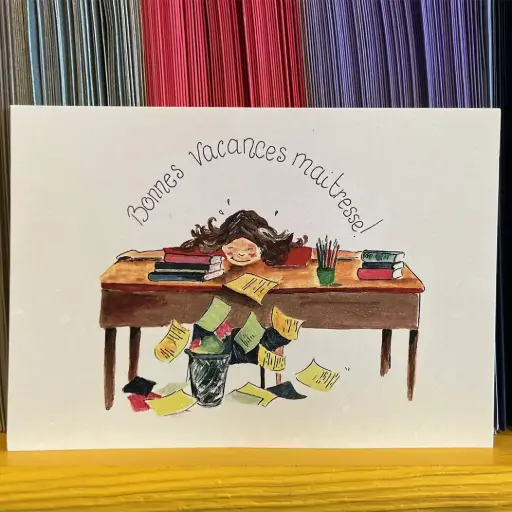 [4494] Carte Postale - Merci Maitresse À Son Bureau