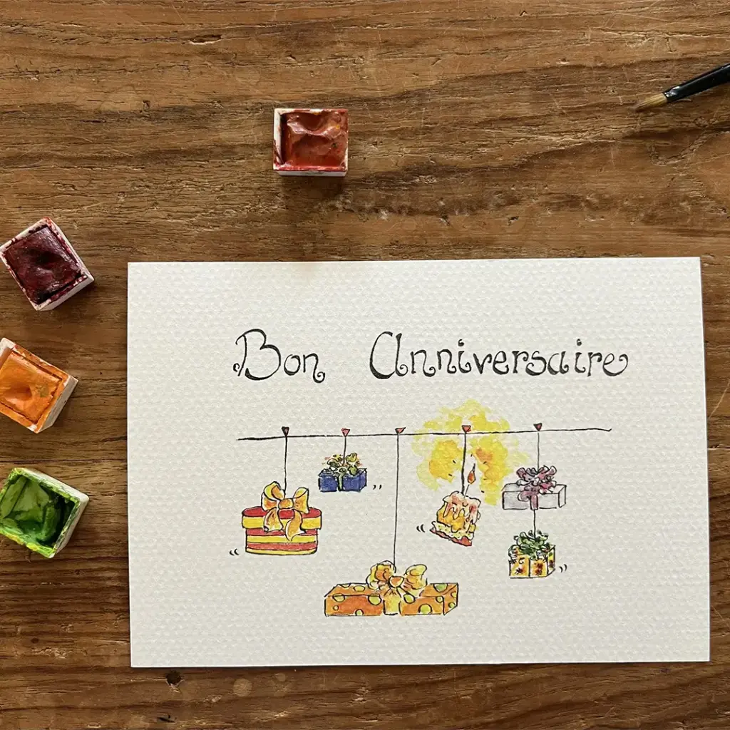 [3756] Carte Postale Anniversaire - Cadeaux Sur Le Fil