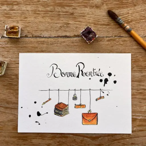 [4166] Carte Postale Bonne Rentrée