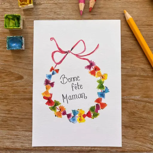 [4098] Carte Postale Fete Des Meres - Collier de Pates