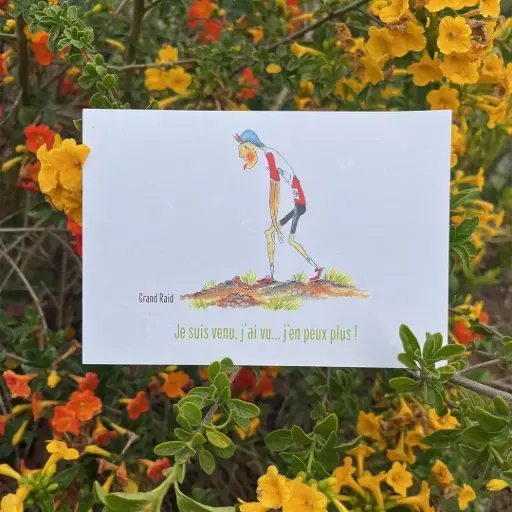 [6436] Carte Postale Grand Raid - J'en peux plus