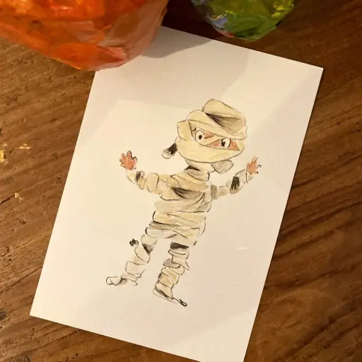 [4043] Carte Postale Halloween - Momie