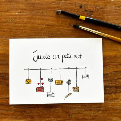 [3985] Carte Postale Juste Un Petit Mot