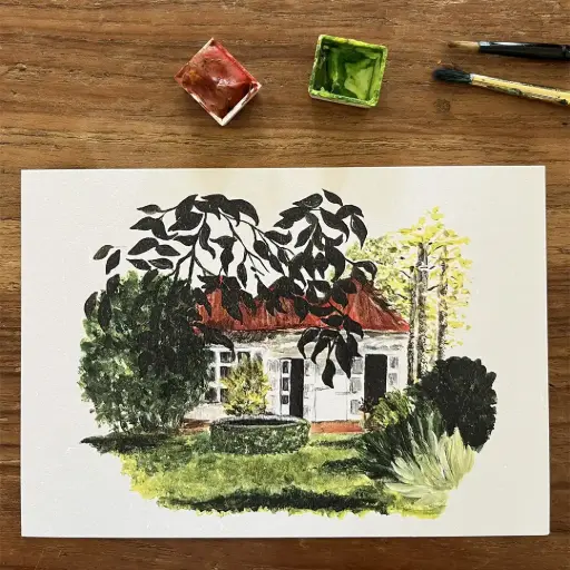 [4135] Carte Postale La Case Créole d'Edith