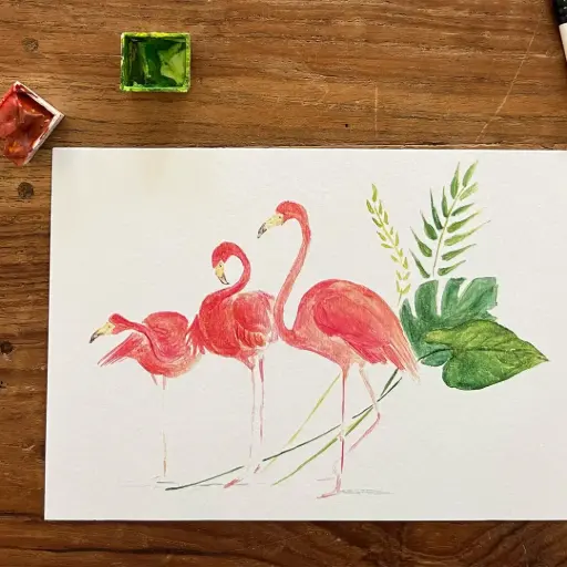 [3961] Carte Postale Les Flamants Roses