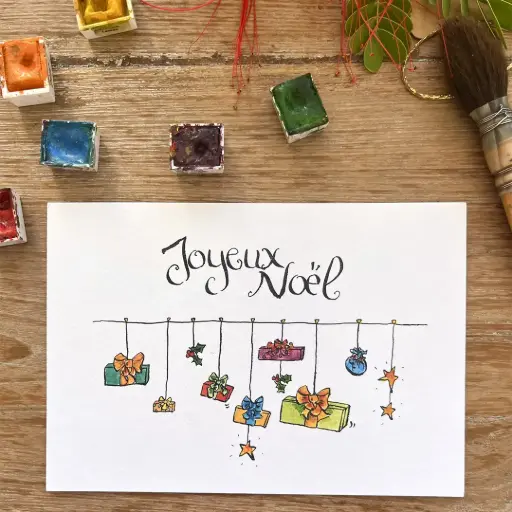 [4971] Carte Postale Noël - Les Cadeaux Sur Le Fil