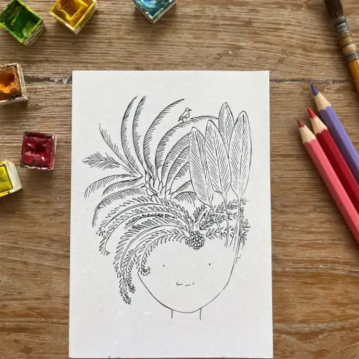 [3558] Carte Postale Réunion - Chevelure de Plumes