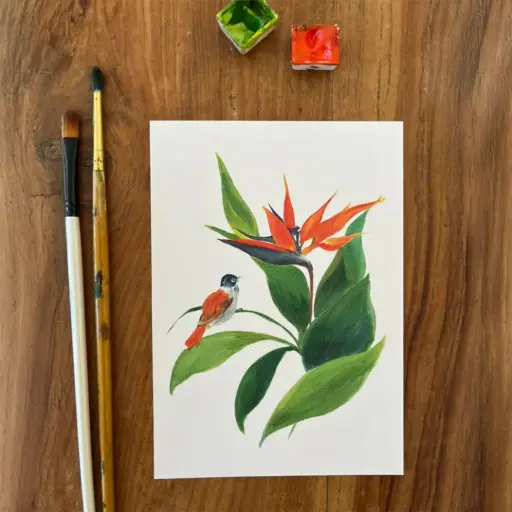 [3473] Carte Postale Réunion - L'Oiseau de Paradis