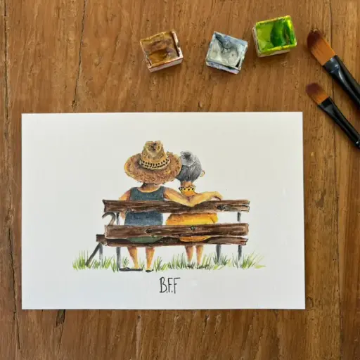 [3411] Carte Postale Toi Mon Amour - Bff Best Friend For Ever