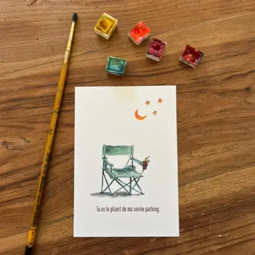 [6634] Carte Postale Toi Mon Amour - Le Pliant de La Soirée Parking