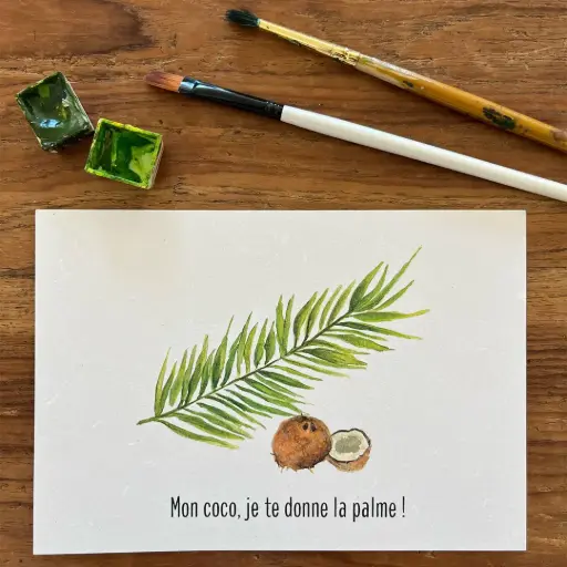 [3312] Carte Postale Toi Mon Amour - Mon Coco, Je Te Donne La Palme