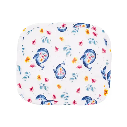 [6306] Débarbouillette - La Baleine et les Fleurs