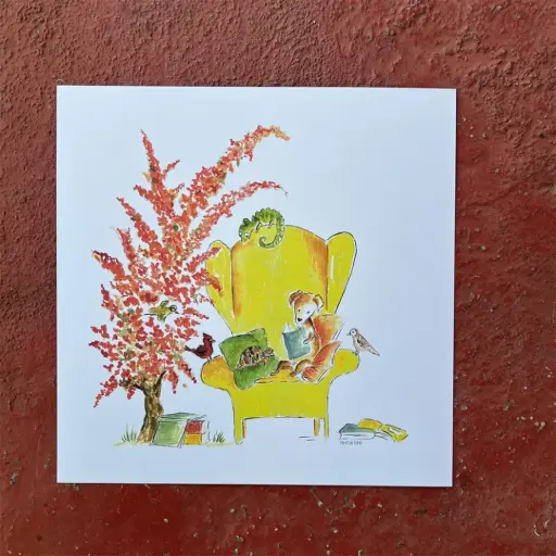 [5743] Grande Affiche Lecture Sous Le Chapeau Chinois