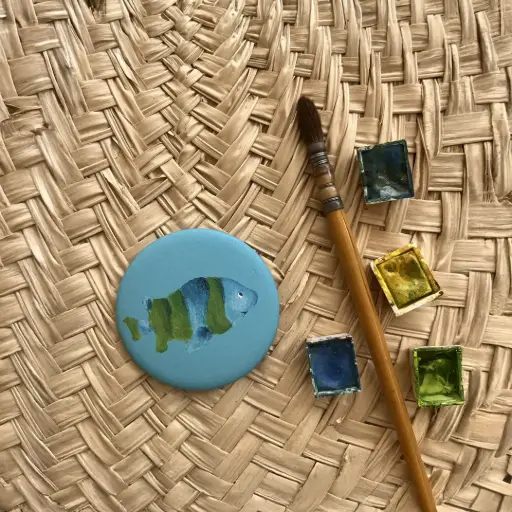 [2247] Magnet Le Poisson Bleu et Vert