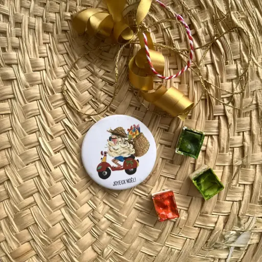 [2285] Magnet Le Père Noël À Scooter