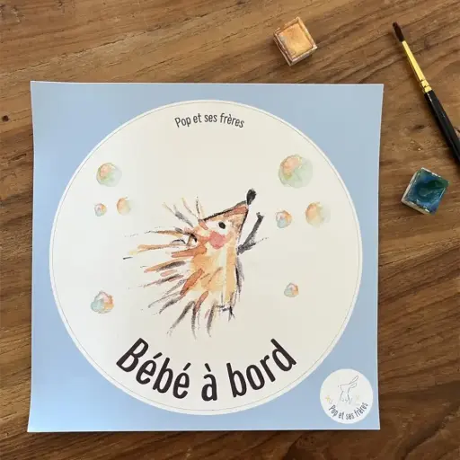 [0793] Sticker Bébé À Bord - Les Tangues et les Bulles Français