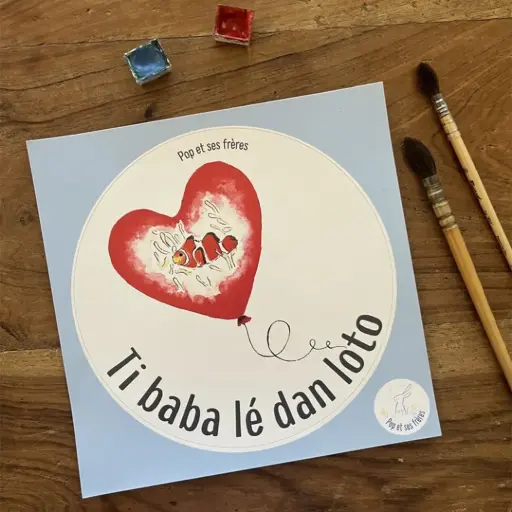 [0823] Sticker Bébé À Bord - Poisson Clown Créole