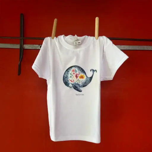 T-Shirt Enfant La Baleine et les Fleurs
