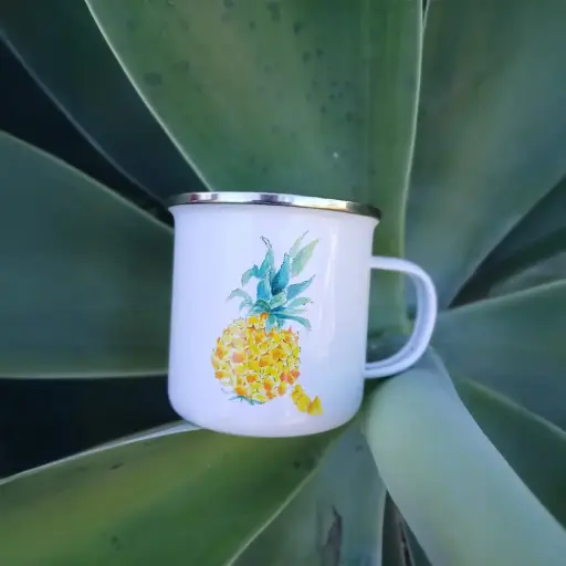 [6313] Tasse Email L'Ananas Victoria