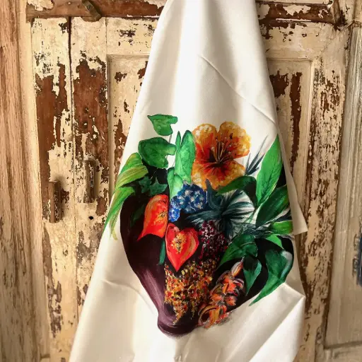 [6511] Torchon La Coupe de Fleurs